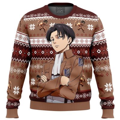 Levi Ackerman Attack on Titan men sweatshirt FRONT mockup - Attack on Titan Gifts